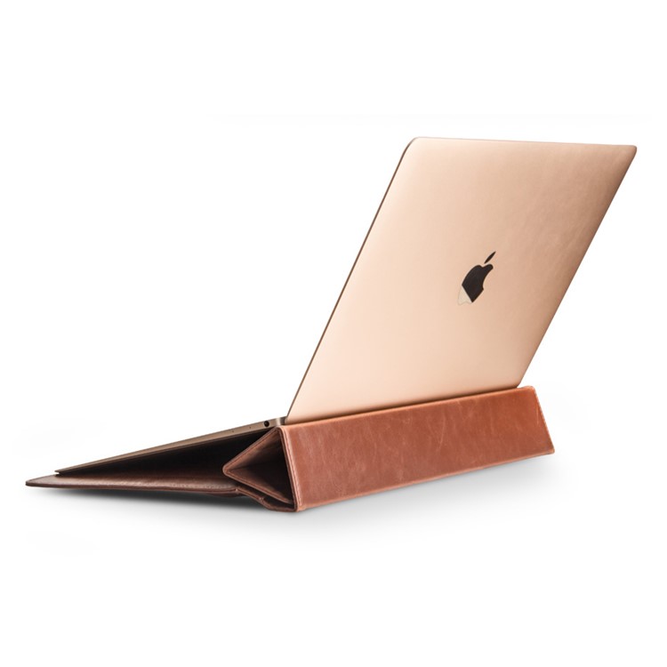 QIALINO High Quality PU Leather Bag Pouch for MacBook 12-inch with Retina Display (2015) - Brown-7