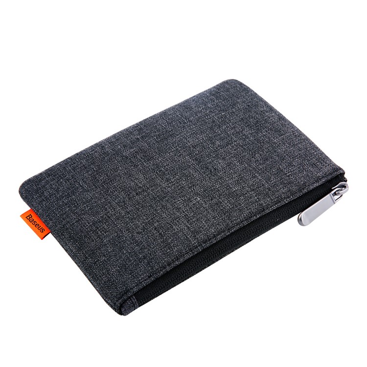 BASEUS Bolsa De Almacenamiento De Tela Impermeable Simple Para Teléfono / Banco De La Energía / Disco Duro, Etc. - negro-2
