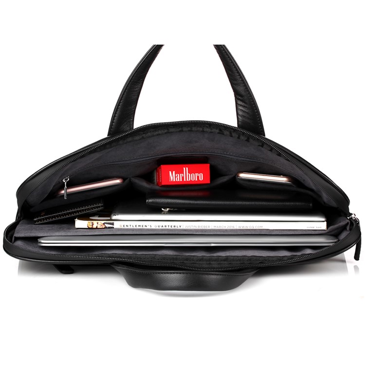QIALINO Genuine Cowhide Leather Laptop Bag Carrying Case for MacBook Pro 15.4 Inch-5