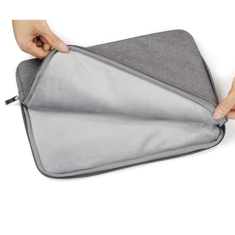 Jeans Cloth Fashionable 13.3-inch Notebook Bag Pouch Cover with Handle - Grey-10