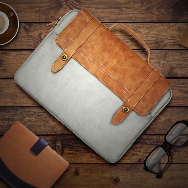 BASEUS British Series Laptop Handbag for iPad Pro 12.9/Macbook Air 13.3 etc - Brown-12