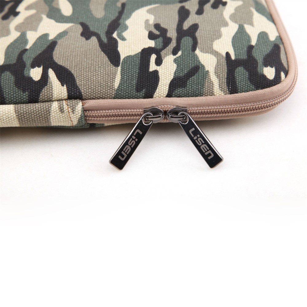 LISEN 13 inch Cool Camouflage Laptop Sleeve Bag Case, Size: 34.5 x 24.5 x 2 cm - Brown-2