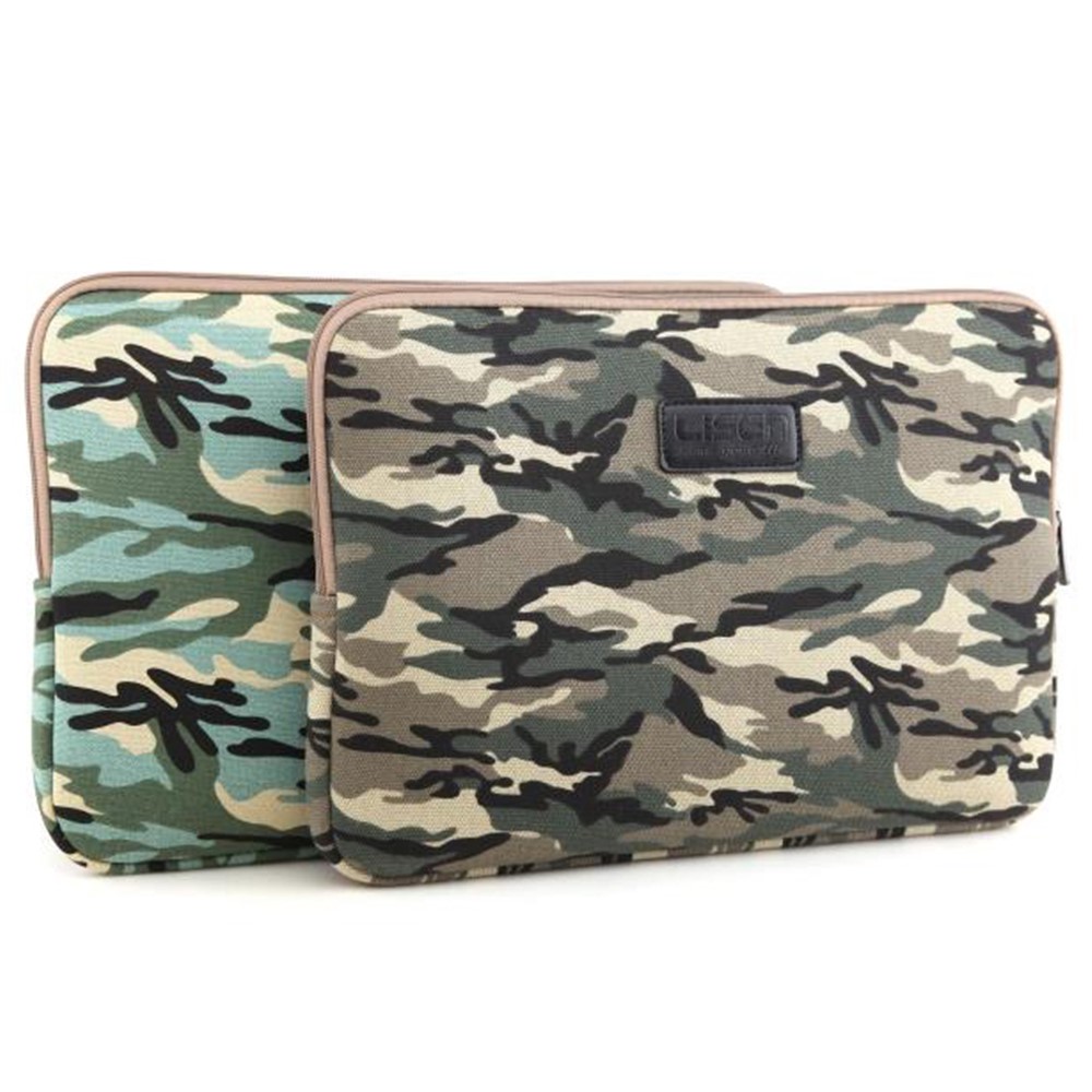 LISEN 13 inch Cool Camouflage Laptop Sleeve Bag Case, Size: 34.5 x 24.5 x 2 cm - Brown-3