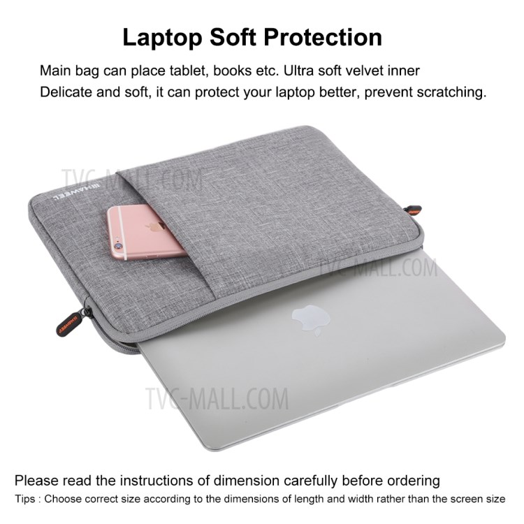HAWEEL Spritzwassergeschützte, Stoßfeste Oxford-Schutztasche Für 11-Zoll-Tablet / Laptop - Grau-11