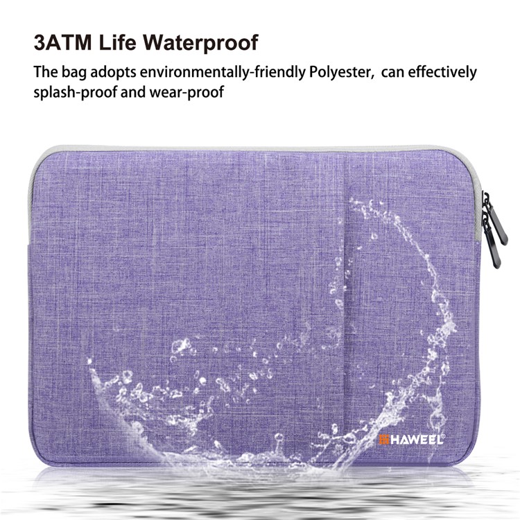 HAWEEL Splash-proof Shockproof Oxford Pouch Bag Case for 11-inch Tablet/Laptop - Purple-7