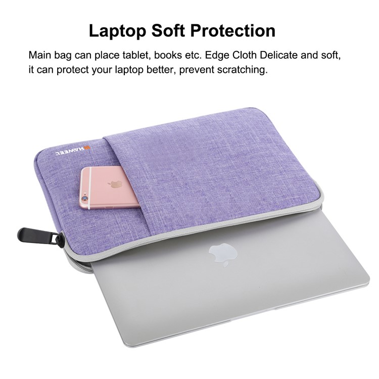 HAWEEL Splash-proof Shockproof Oxford Pouch Bag Case for 11-inch Tablet/Laptop - Purple-8