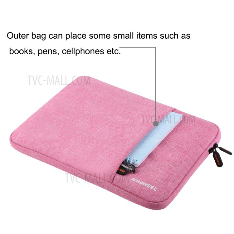 Housse De Protection HAWEEL Anti-éclaboussures À Manches Oxford Pour Ordinateurs Portables / Tablettes De 13 Pouces - Rose-11