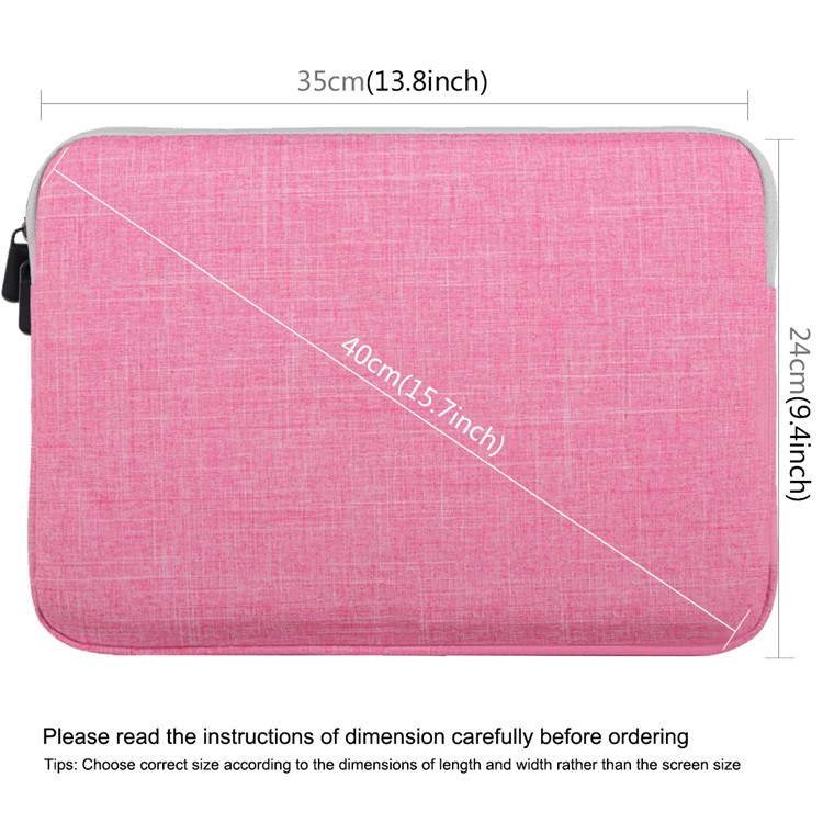Housse De Protection HAWEEL Anti-éclaboussures À Manches Oxford Pour Ordinateurs Portables / Tablettes De 13 Pouces - Rose-3