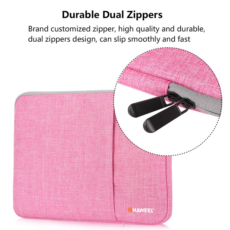 Housse De Protection HAWEEL Anti-éclaboussures À Manches Oxford Pour Ordinateurs Portables / Tablettes De 13 Pouces - Rose-6