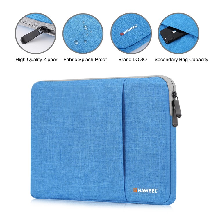 Housse De Protection À Manches Longues HAWEEL Anti-éclaboussures Pour Ordinateurs Portables / Tablettes De 13 Pouces - Bleu-4