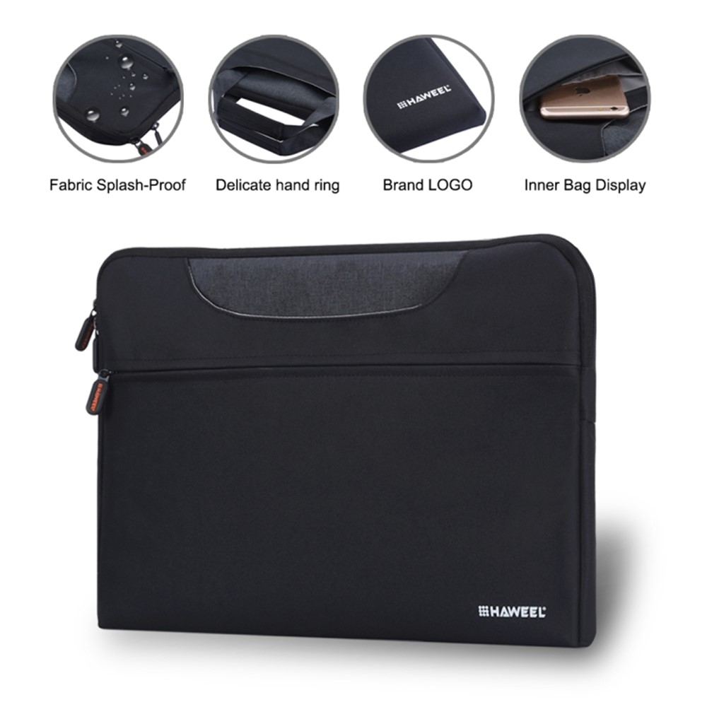 HAWEEL Wasserdichte Stoßfeste Oxford-Tasche Für 15-Zoll-Laptops / Tablets - Schwarz-3