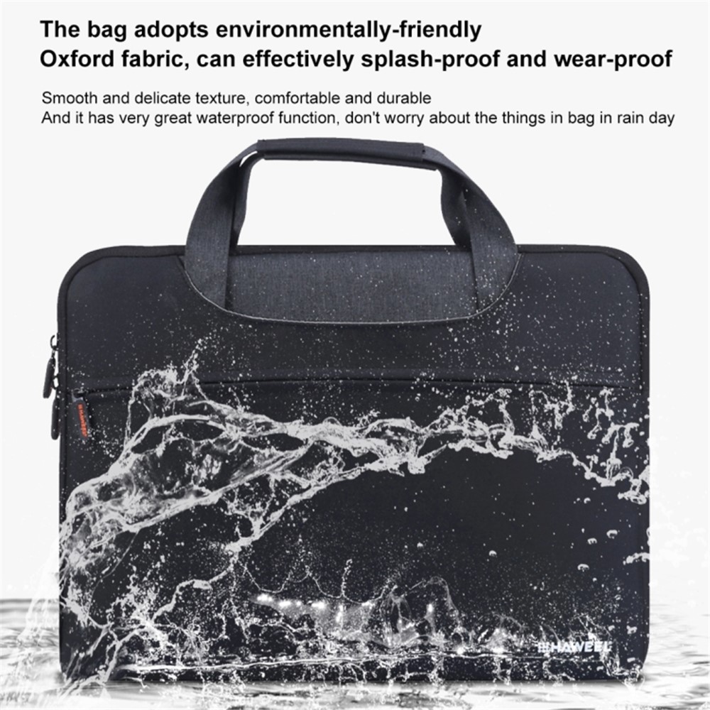 HAWEEL Wasserdichte Stoßfeste Oxford-Tasche Für 15-Zoll-Laptops / Tablets - Schwarz-8