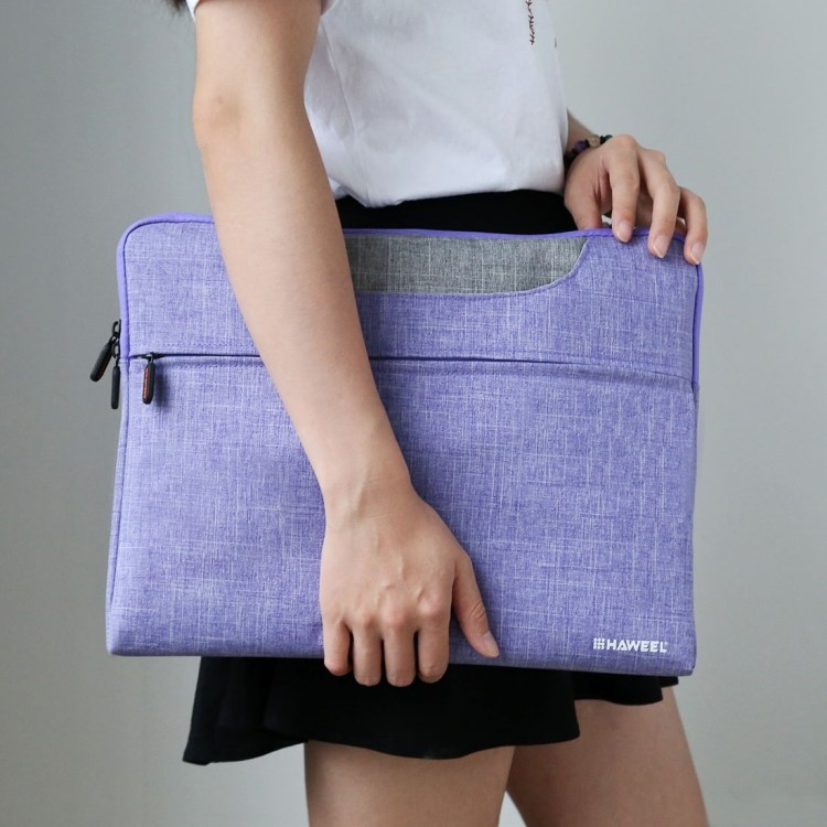 HAWEEL Wasserdicht Stoßfest Oxford-Hülle Tasche Handtasche Für 15-Zoll-Laptops / Tabletten - Lila-13