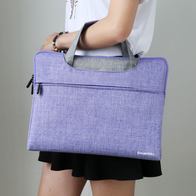 HAWEEL Wasserdicht Stoßfest Oxford-Hülle Tasche Handtasche Für 15-Zoll-Laptops / Tabletten - Lila-14