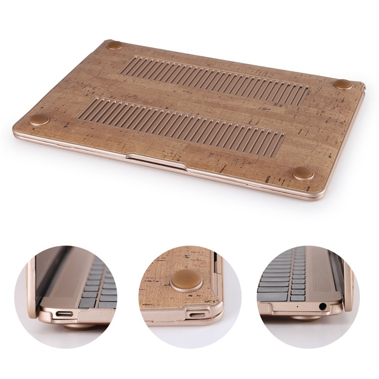 Lebendige Holz Lederhaut Hartschale Für Macbook Pro 13.3 Mit Retina-Display - Khaki-2