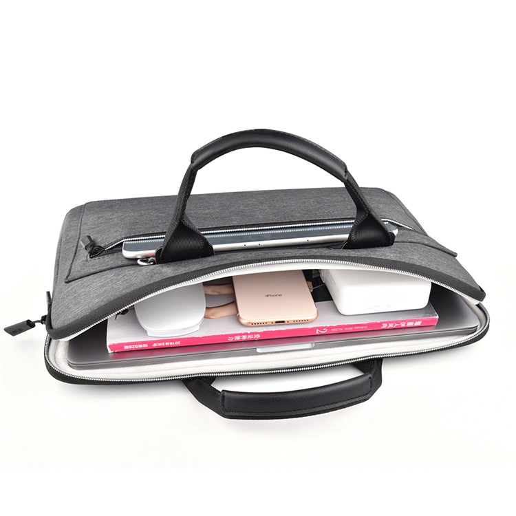 WIWU Athena Campus Slim Case Portable Laptop Bag + Small Mouse Storing Bag for 15.4-inch Laptop - Dark Grey-3