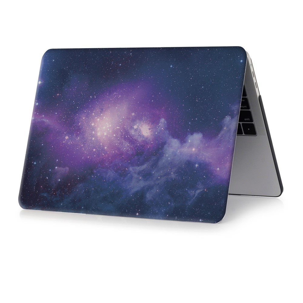 Funda Protectora Delantera / Trasera Dura Para Macbook Air 13.3 Pulgadas A1932 (2018) / Aire De 13.3 Pulgadas Con Retina (2018). - Cielo Estrellado / Púrpura-3