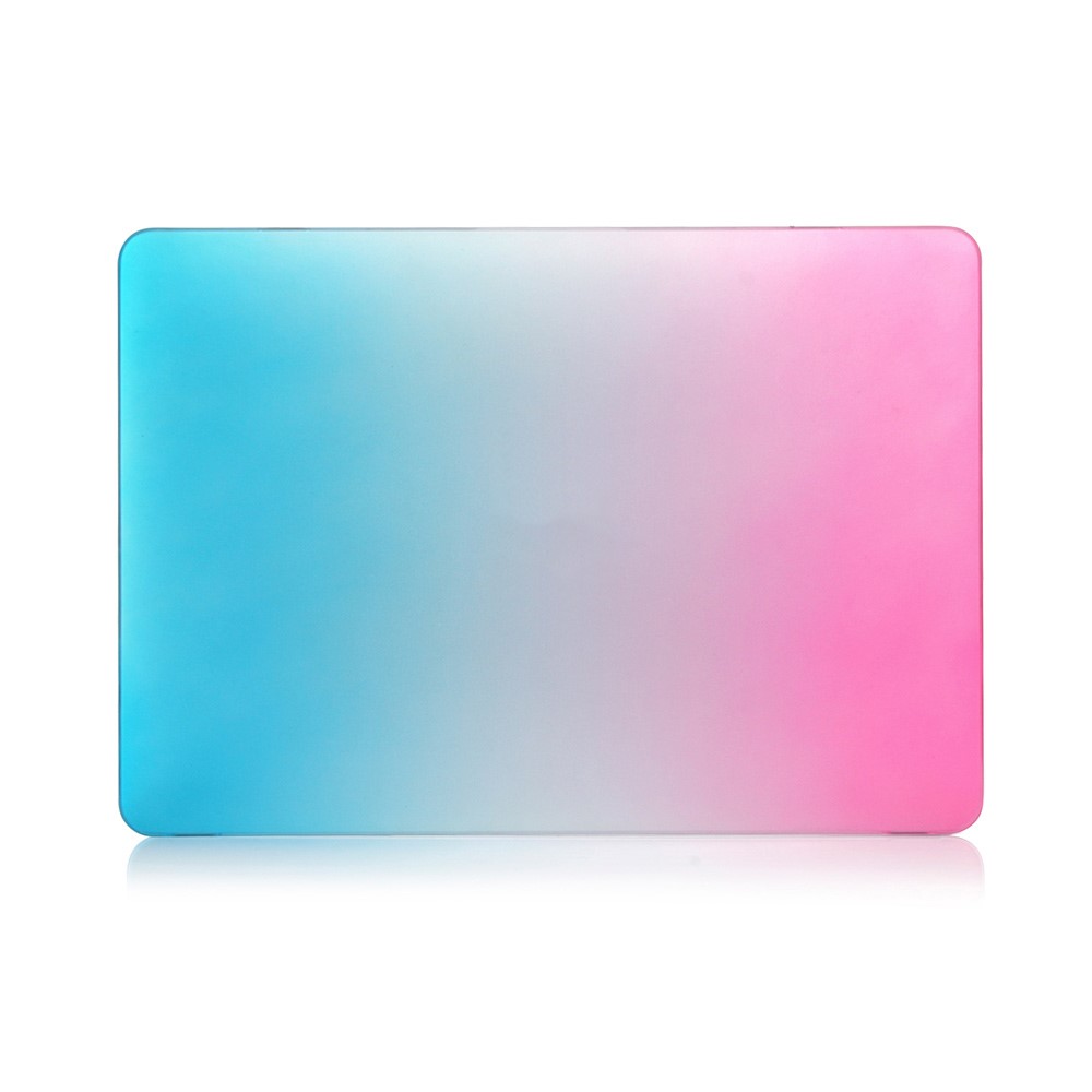 Coquille De PC En Dégradé De Couleur En Deux Pièces Pour Macbook Air / Air 13,3 Pouces Avec Écran Rétinien (2018) - Bleu / Rouge Pêche-3
