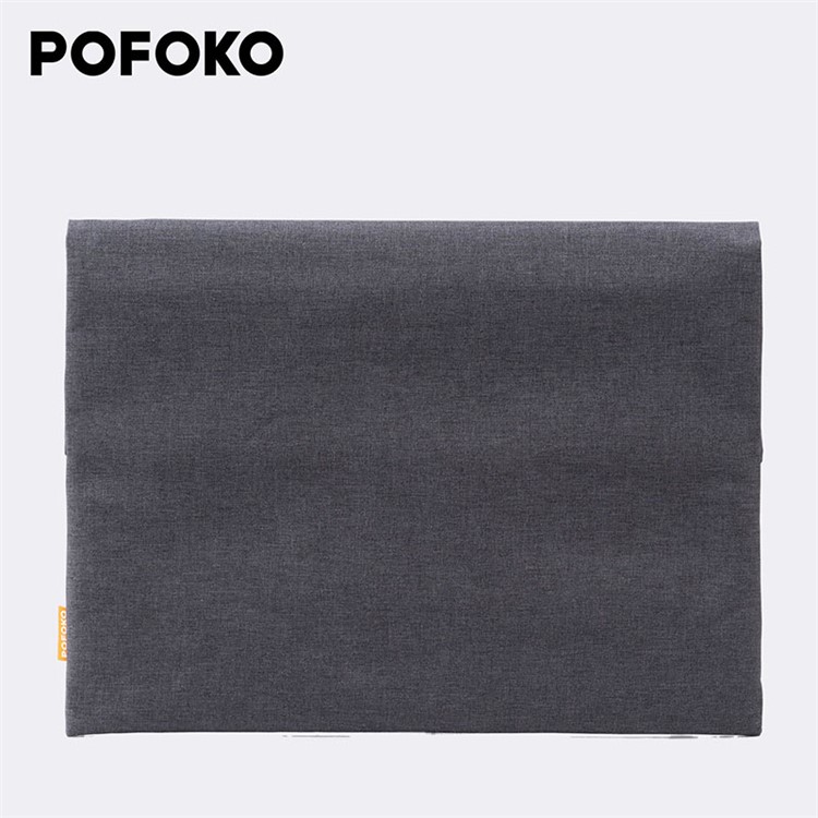 POFOKO 14 inch Velcro Closure Laptop Protection Pouch Bag, Size: 380 x 185 x 15cm - Black-2