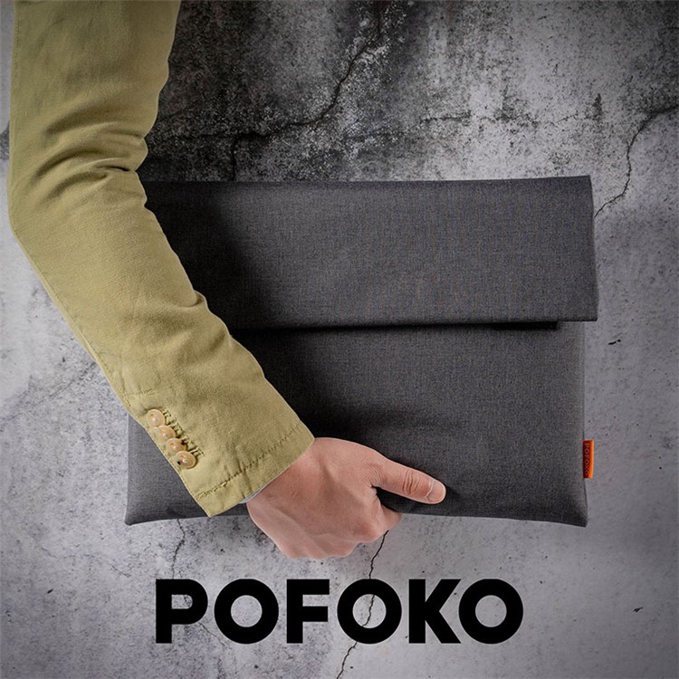 POFOKO 13.3 inch Velcro Closure Laptop Sleeve Bag, Size: 350 x 260 x 15cm - Black-5