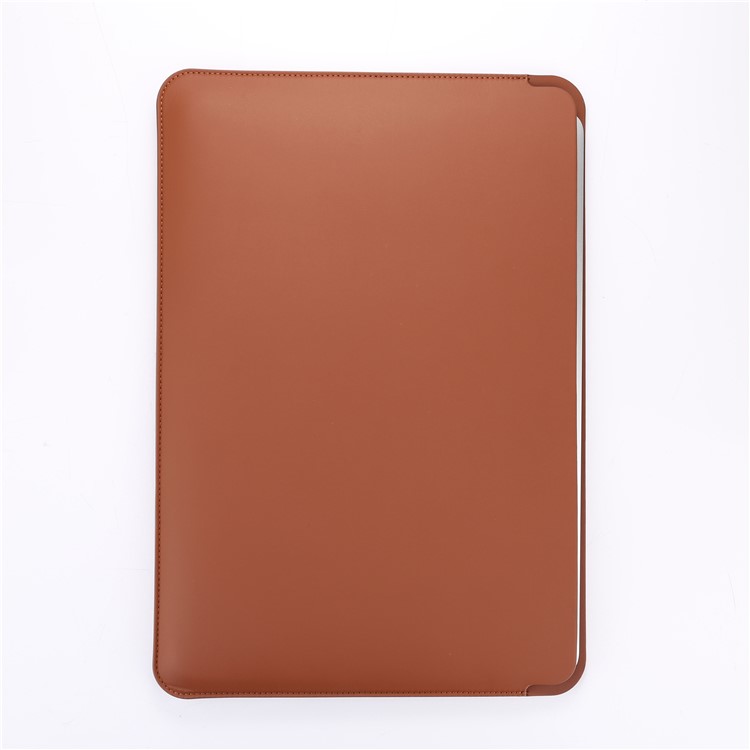 Simple PU Leather Laptop Sleeve Bag for MacBook 13.3-inch - Brown-2