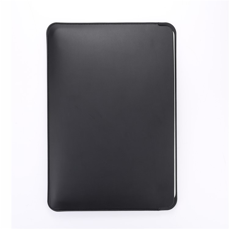 Sac En Cuir PU Pour Ordinateur Portable Simple Pour Macbook 13,3 Pouces - Noir-2