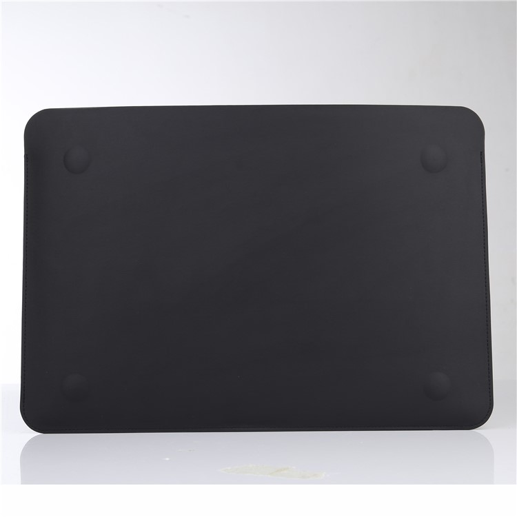 Sac En Cuir PU Pour Ordinateur Portable Simple Pour Macbook 13,3 Pouces - Noir-3