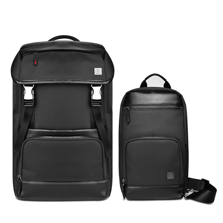 WIWU Mission Waterproof Backpack Laptops Backpack for Men for Travel, School, Hiking - All Black-6