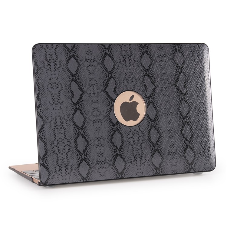 Snake Leather Skin Front + Back Hard Shell for MacBook Air 11.6-inch - Black-5