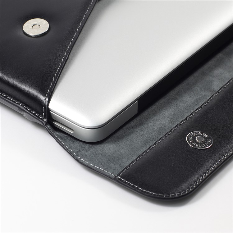 LENTION Slim Leather Carry Bag para MacBook Pro 15,4 polegadas com Retina Display - Preto-6