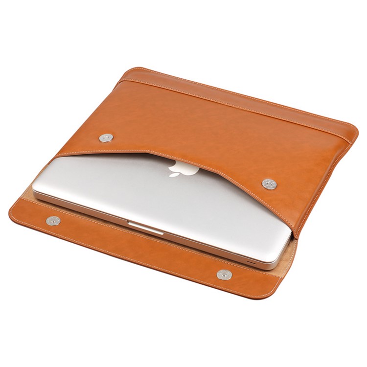 LENTION Echte Lederhülle Tasche Für MacBook Air 11 Zoll / MacBook 12-Zoll Mit Retina-Display (2015) - Braun-2
