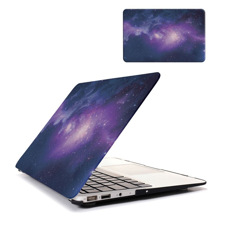Nacht Sternenhimmel PC-Fest -Schutzabdeckung für macbook Luft 13.3 Zoll - lila-1