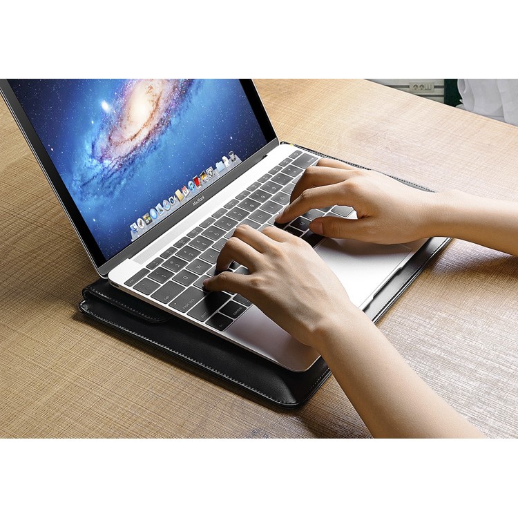 OATSBASF Simple Sleeve Case Pouch for Macbook Air / Pro 13.3 Inch - Black-4