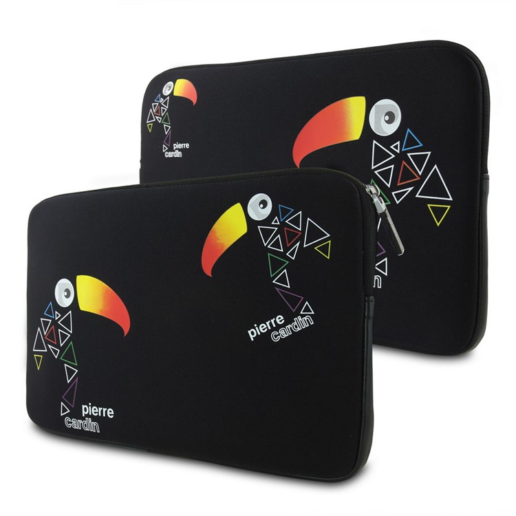 PIERRE CARDIN Sweet Birds Neoprene Waterproof Sleeve Laptop Bag for MacBook 11-inch - Black-2
