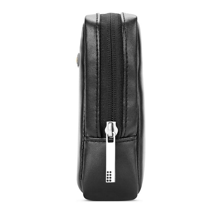 POFOKO Martin Series PU Leather Storage Pouch for Tablet/Hard Disk/Mouse etc - Black / L Size-4