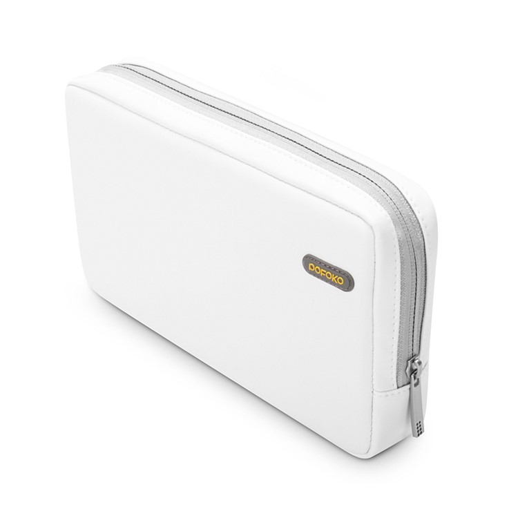 POFOKO Martin Series PU Leather Carrying Bag for Tablet/Hard Disk/Mouse etc - White / L Size-1