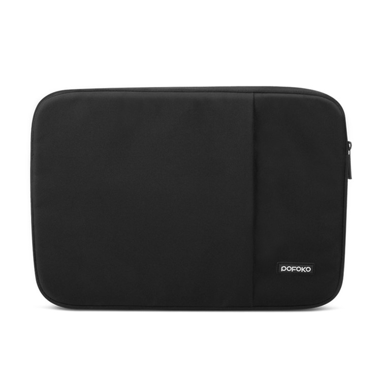 POFOKO Rainbow 14.0-inch Oxford Cloth Laptop Sleeve with Pocket - Black-1
