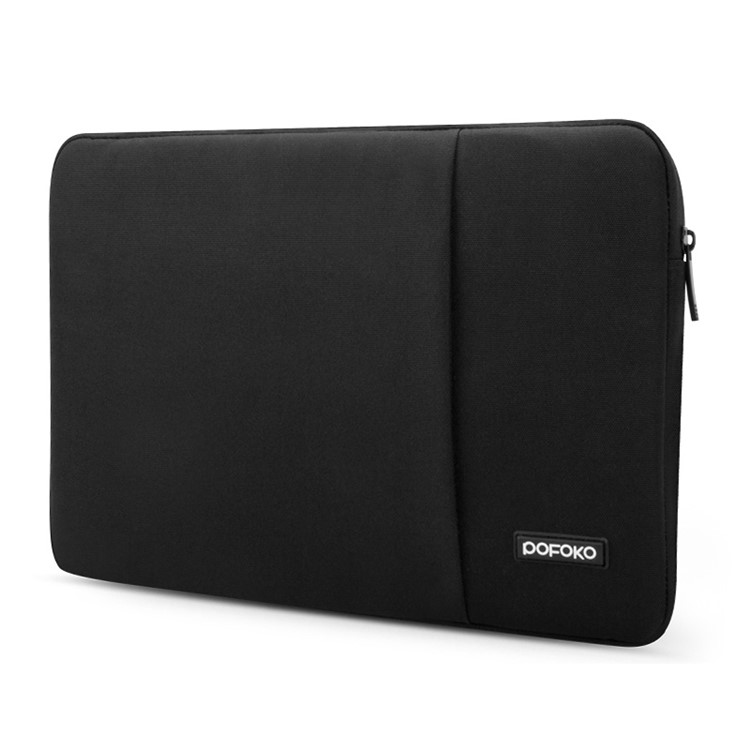 POFOKO Rainbow 14.0-inch Oxford Cloth Laptop Sleeve with Pocket - Black-2