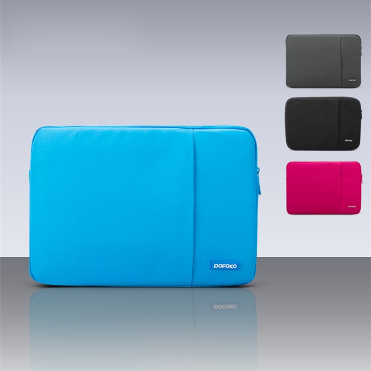 POFOKO Rainbow 14.0-inch Oxford Cloth Laptop Sleeve with Pocket - Black-6