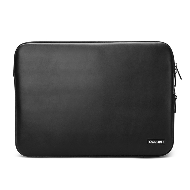 POFOKO 13.3-inch LITA Series PU Leather Laptop Sleeve Bag Carrying Case - Black-1