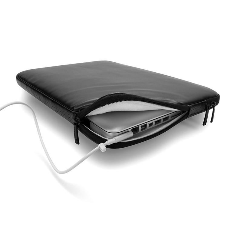 POFOKO 13.3-inch LITA Series PU Leather Laptop Sleeve Bag Carrying Case - Black-6