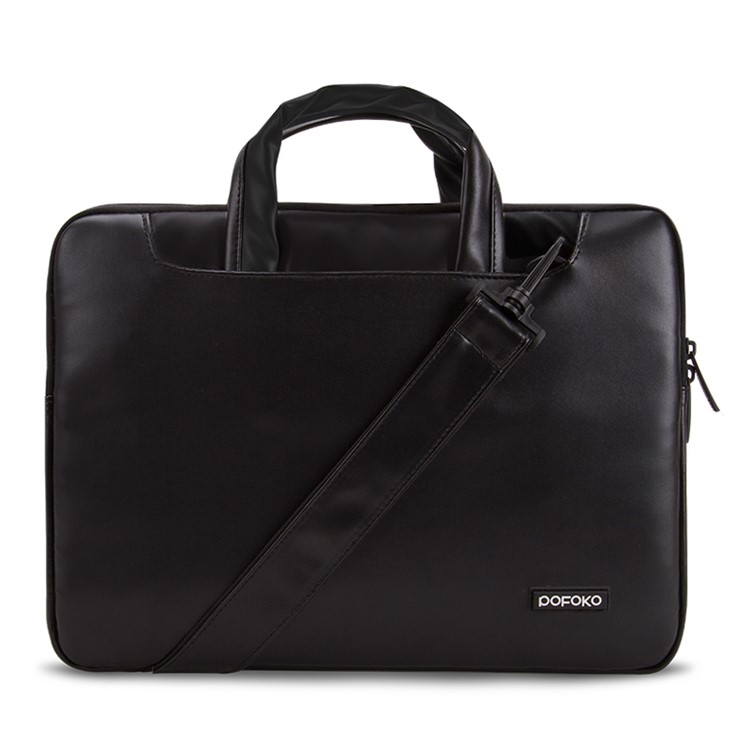 POFOKO New LITA Series Shoulder Laptop Briefcase Bag for Macbook Pro 15.4 Inch - Black-2