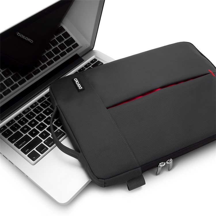 POFOKO Kaibin Series Laptop Sleeve Handbag Shoulder Bag for Macbook Air / Pro 13.3 inch - Grey-7
