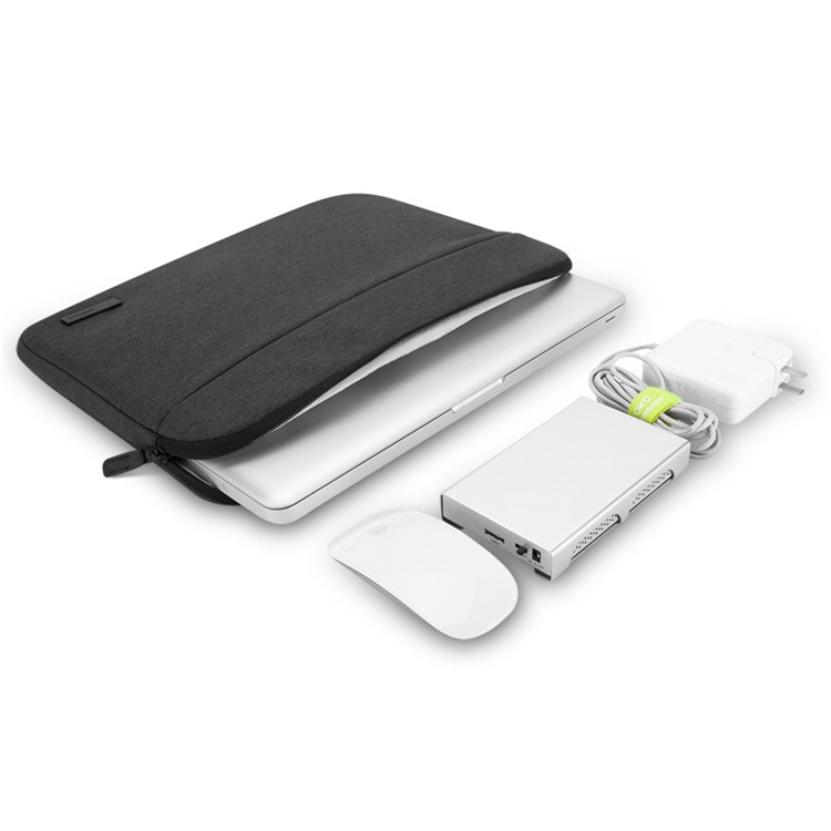 POFOKO Série DG Saco De Laptop Saco Para Ipad Pro 12.9 / Macbook Air / Pro 13,3 Polegadas - Preto-5