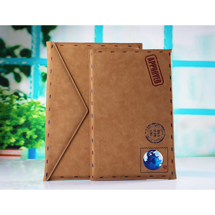 Envelope Style Leather Laptop Sleeve Pouch Bag for Macbook Air 13.3 Inch/iPad Pro 12.9 Inch-12
