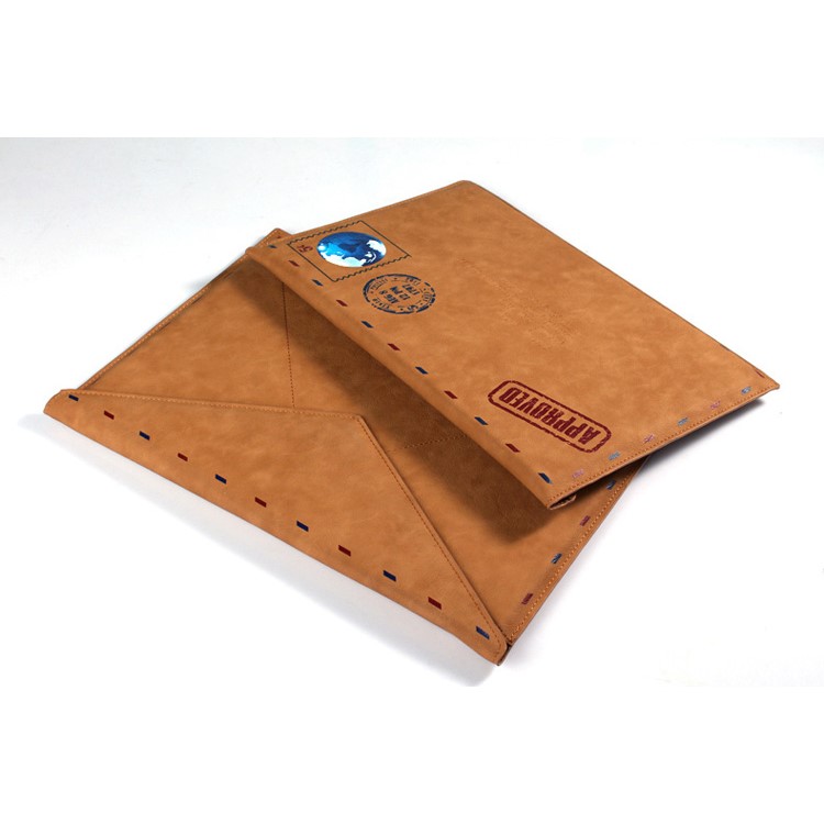 Envelope Style Leather Laptop Sleeve Pouch Bag for Macbook Air 13.3 Inch/iPad Pro 12.9 Inch-16
