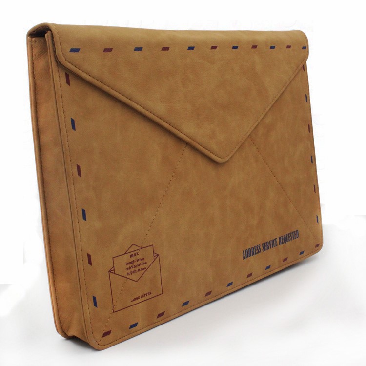 Envelope Style Leather Laptop Sleeve Pouch Bag for Macbook Air 13.3 Inch/iPad Pro 12.9 Inch-3