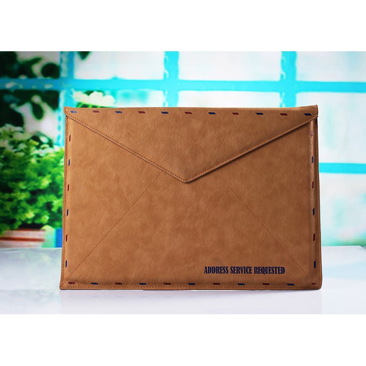 Envelope Style Leather Laptop Sleeve Pouch Bag for Macbook Air 13.3 Inch/iPad Pro 12.9 Inch-9