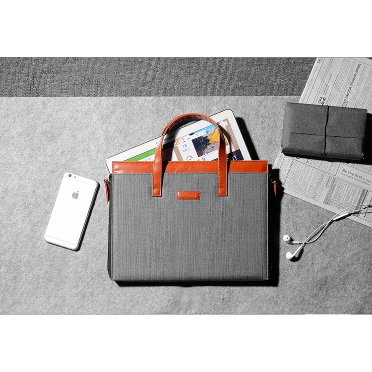 OATSBASF Oxford Cloth Laptop Handbag for Macbook Pro 15.4 Inch - Grey-7