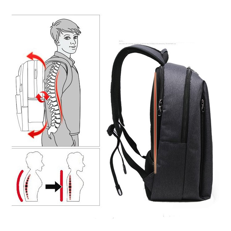 TIGERNU T-B3176 17-inch Laptop Bag Business Padded Backpack - Black-2